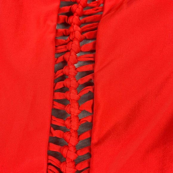 Women's Pilyq Victoria One Piece Cut Out Open Back Swimsuit in Red Coral Size M - Picture 3 of 12